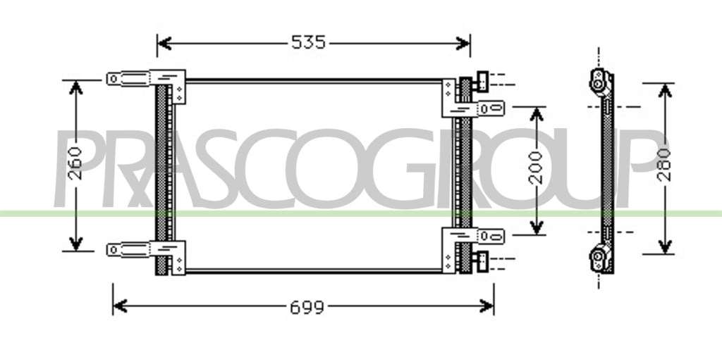 condensatore fiat doblo 2005 2009 ft909c001