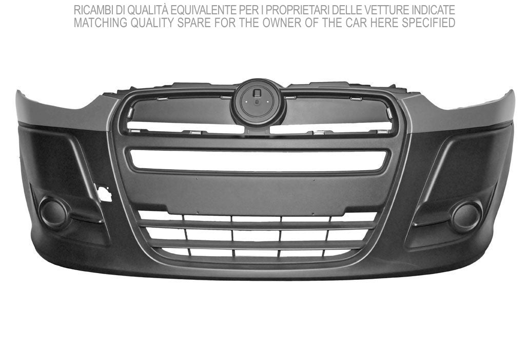 paraurti anteriore parzialmente primerizzato con tracce fendi fiat doblo 2009 2014 ft9101041