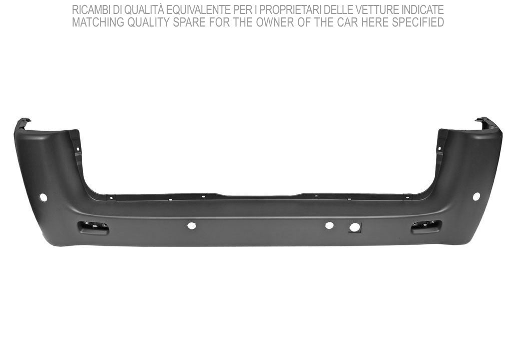 paraurti posteriore nero goffrato con fori pdc mod passo corto peugeot expert 2007 2016 ft9231052