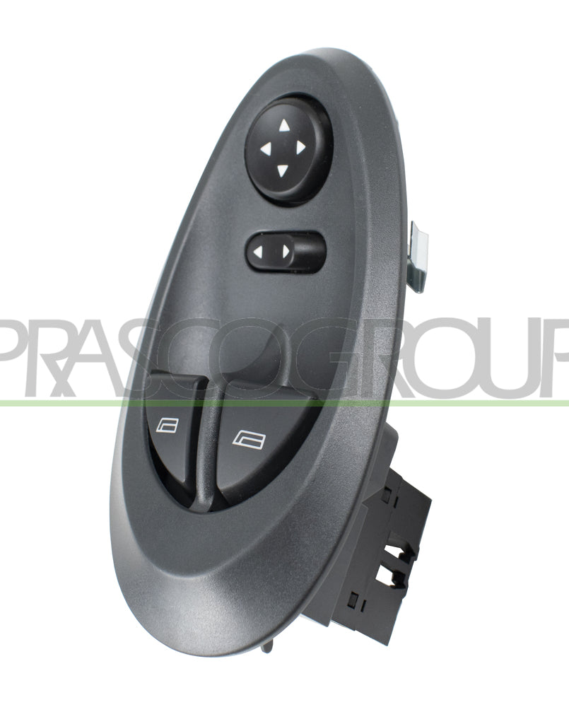 pulsantiera alzacristallo porta anteriore sinistra nera 2 interruttori con funzione regolazione retrovisori 20 pins iveco daily s 2000 2000 2006 ft926ws04