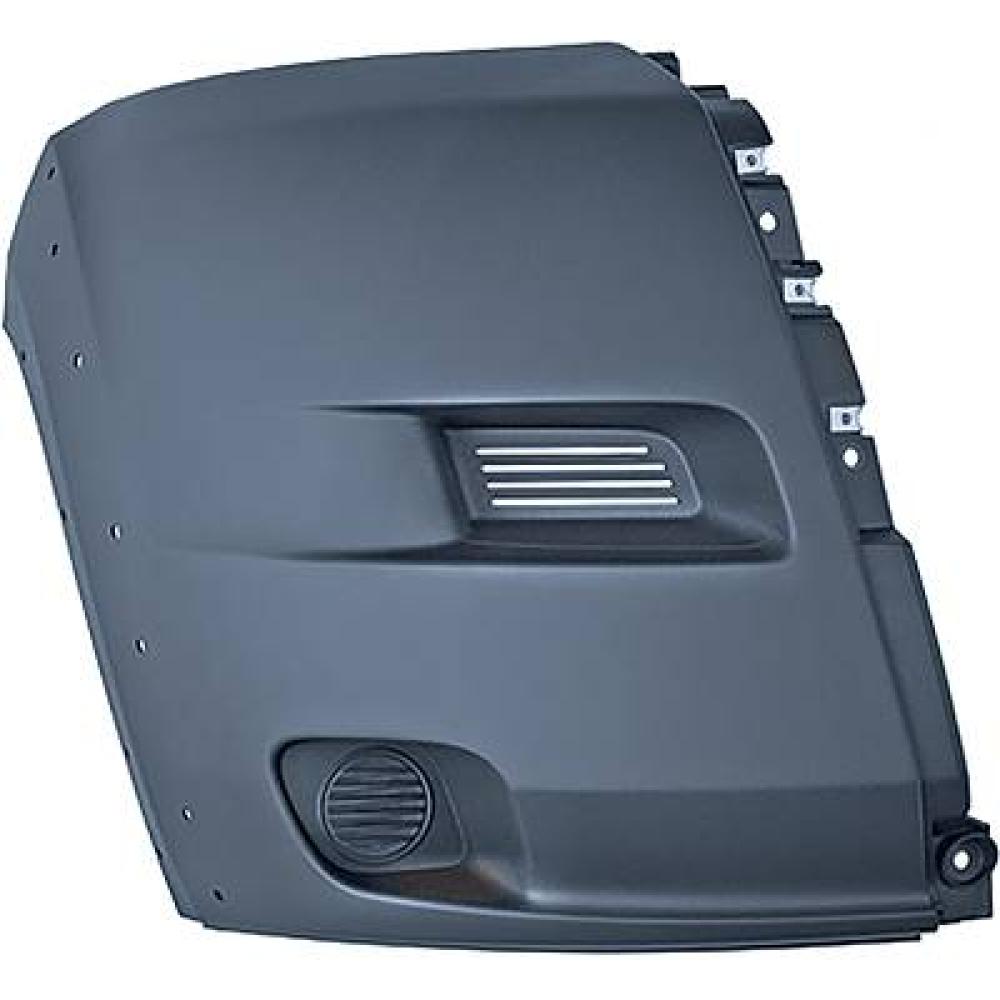cantonale destro paraurti anteriore grigio scuro goffrato con tappo copri gancio con fori parafanghini fiat ducato 2006 2014 ft9301123