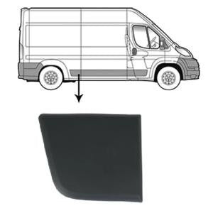 modanatura parafango posteriore destro parte anteriore nera goffrata con clips mod passo corto fiat ducato 2006 2014 ft9301483