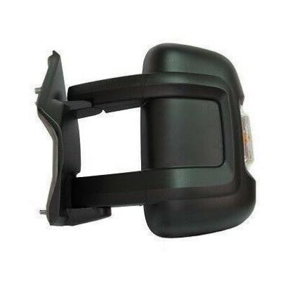 retrovisore sinistro manuale nero con fanale bianco convesso braccio medio 2 pins peugeot boxer 2014 2024 ft9307020