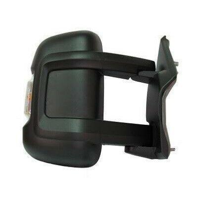 retrovisore destro manuale nero con fanale bianco convesso braccio medio 2 pins peugeot boxer 2006 2014 ft9307021