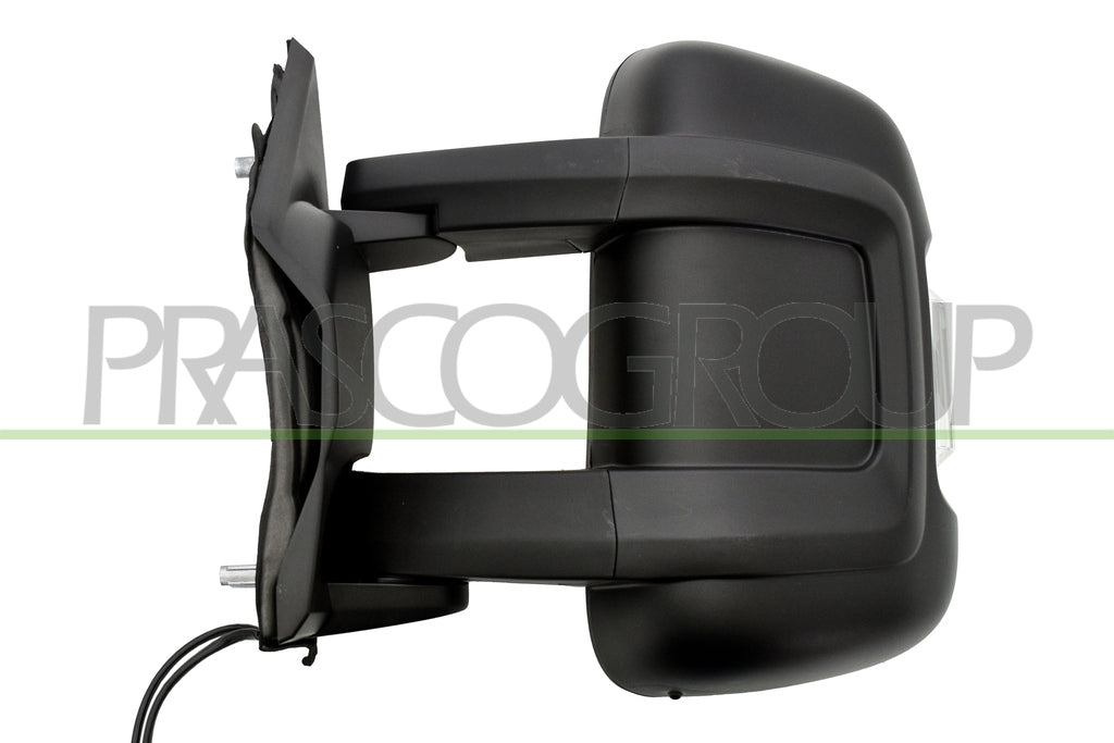 retrovisore sinistro manuale nero con fanale bianco con sonda convesso braccio medio 4 pins peugeot boxer 2014 2024 ft9307022