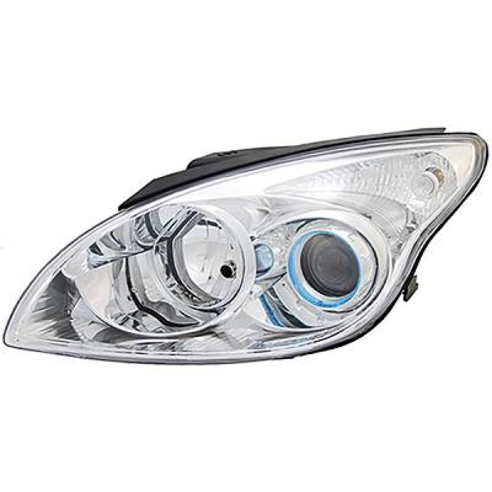 proiettore sinistro h1 h7 elettrico senza motore cromato hyundai i30 2007 2010 hn0404904