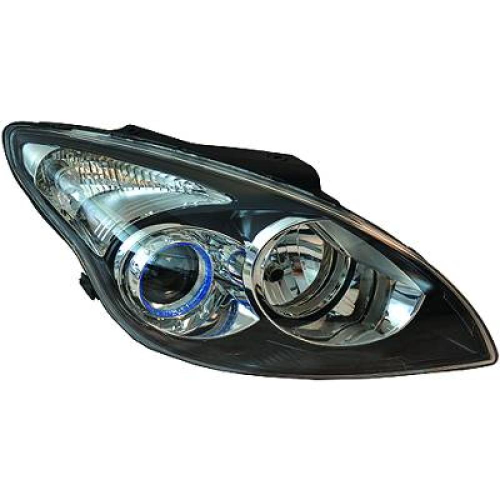 proiettore sinistro h1 h7 elettrico senza motore nero mod 04 09 hyundai i30 2010 2012 921012l520