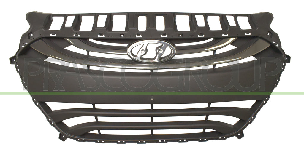griglia paraurti anteriore centrale nera con modanatura satinata mod style hyundai i30 2012 2016 hn0422021