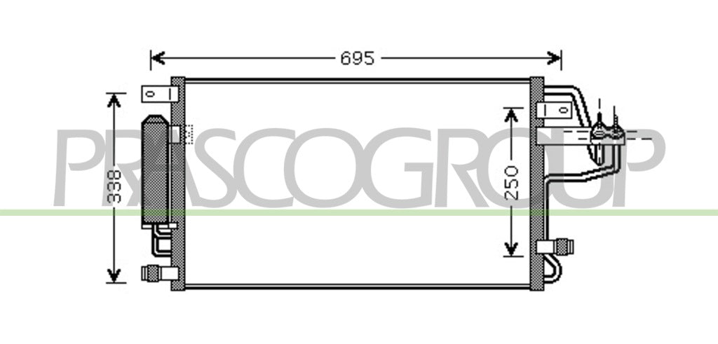 condensatore hyundai tucson 2004 2010 hn802c001