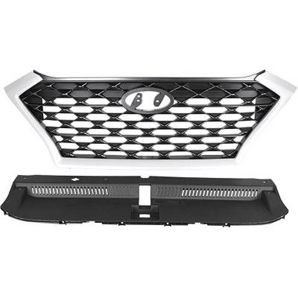 griglia radiatore nera con modanatura cromata hyundai tucson nline tl 2019 2021 86350 d7500