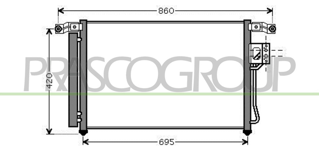 condensatore hyundai santa fe cm 2004 2006 hn814c001