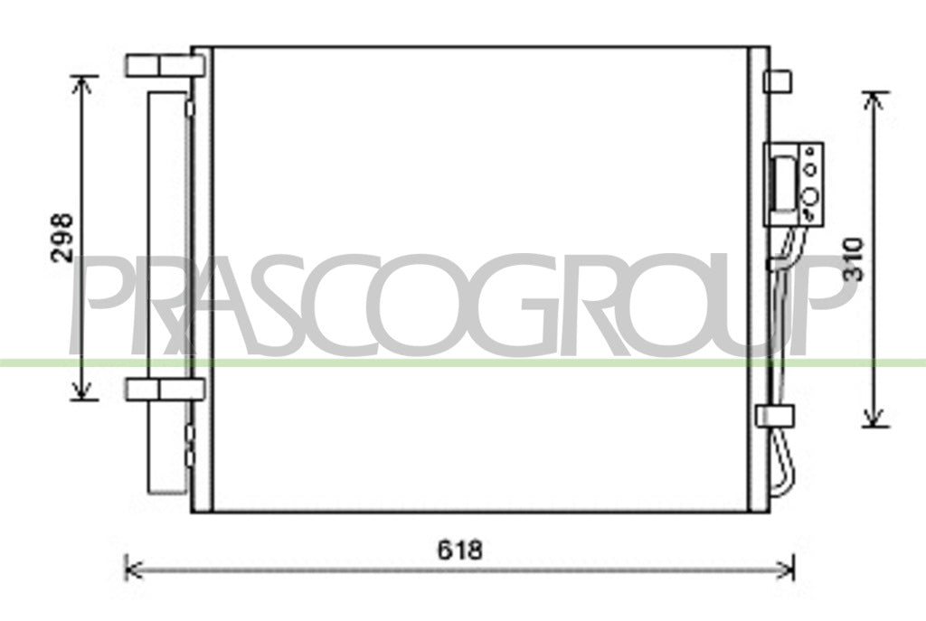 condensatore hyundai santa fe cm 2010 2012 hn818c002