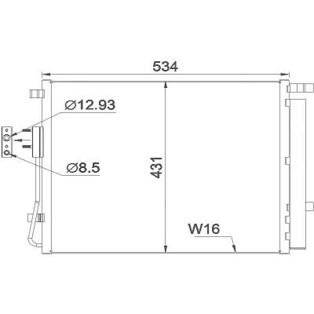 condensatore hyundai santa fe dm 2012 2015 976062w000