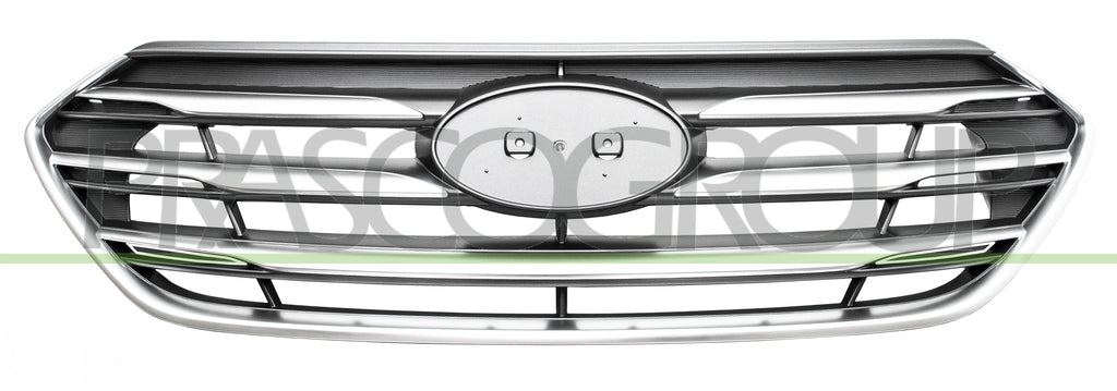 griglia radiatore nera con modanature e cornice cromate hyundai santa fe dm 2016 2018 hn8302001