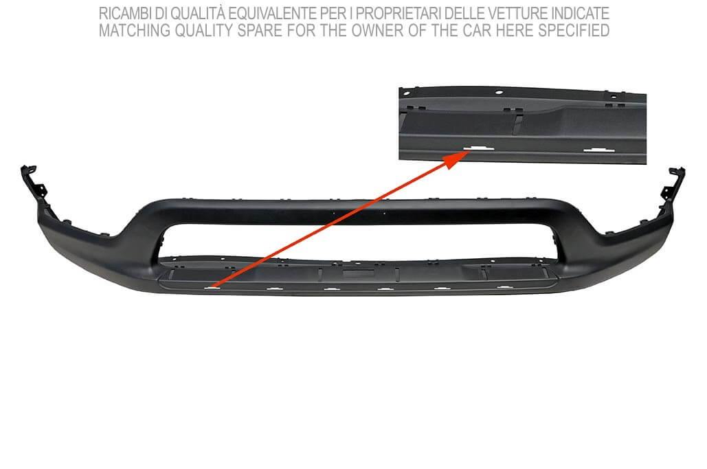 paraurti anteriore inferiore nero goffrato con fori modanatura jeep compass mp 2017 2020 je0341041