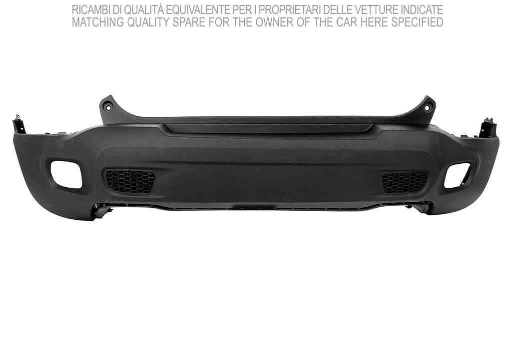 paraurti posteriore inferiore nero goffrato con tracce pdc mod limited jeep renegade 2014 2018 je1001080