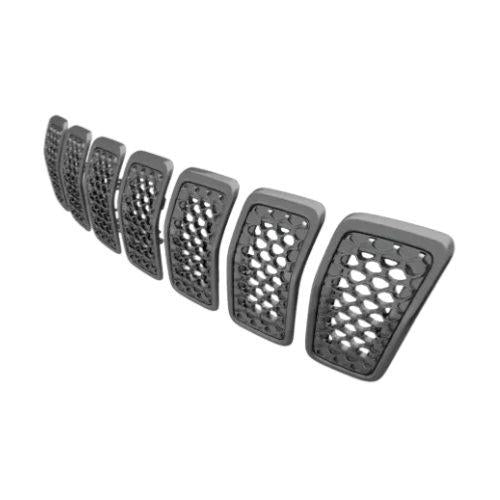 kit griglie radiatore grigio chiaro antracite 7 pezzi mod night eagle jeep cherokee kl 2018 je2022021