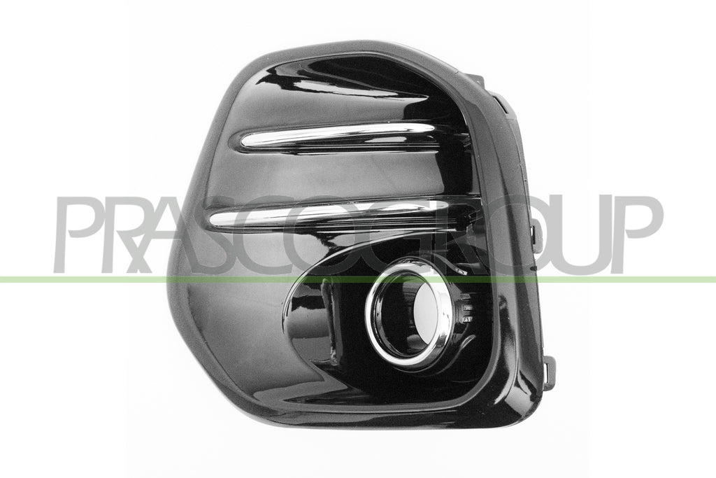 griglia destra paraurti anteriore nera lucida con sede fendi con cornice cromata con modanature cromate kia sportage ql 2016 2018 ki0252123