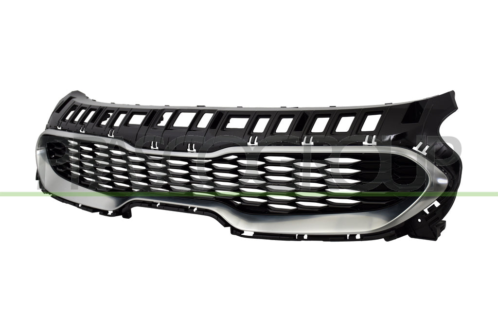 griglia radiatore nera con modanatura grigia argento kia stinger 2018 ki0702001