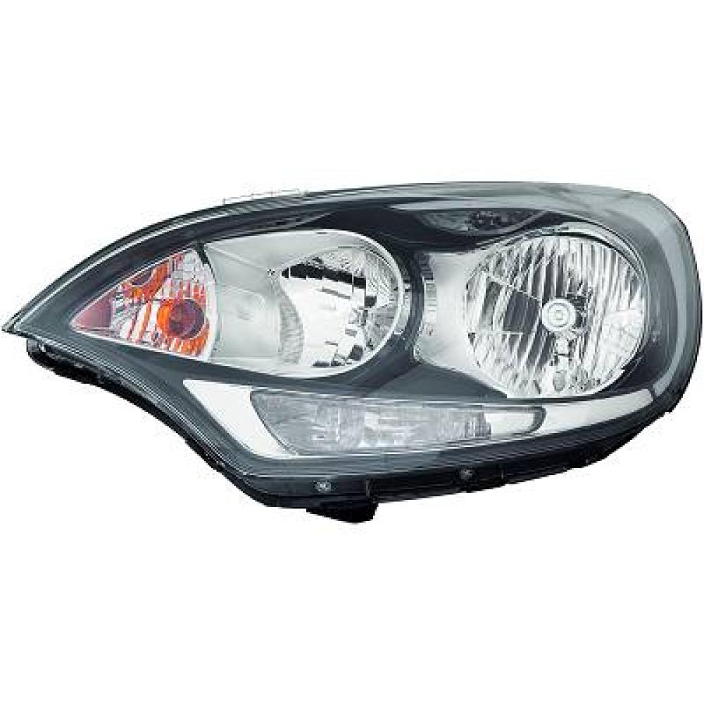 proiettore destro h1 h7 elettrico senza motore nero 7 pins kia rio 2011 2014 ki4264903