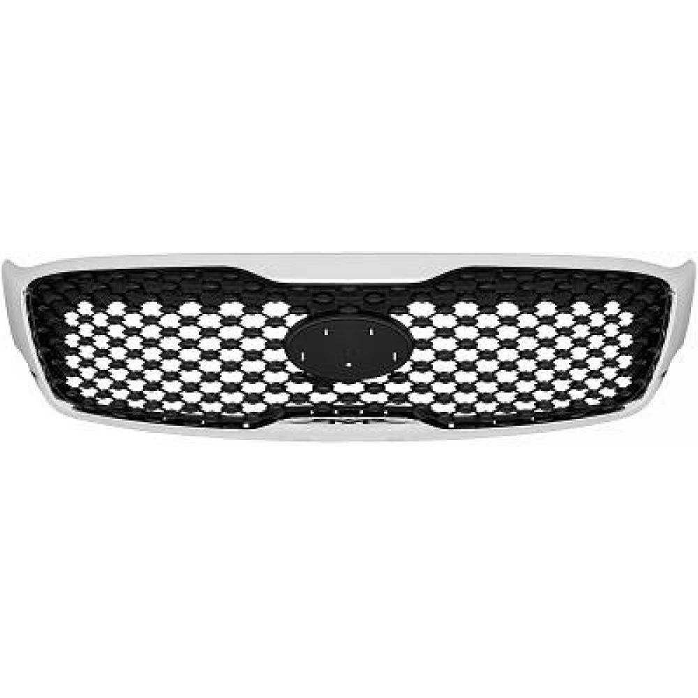 griglia radiatore nera con cornice cromata kia sorento um 2014 2017 86350 c5000