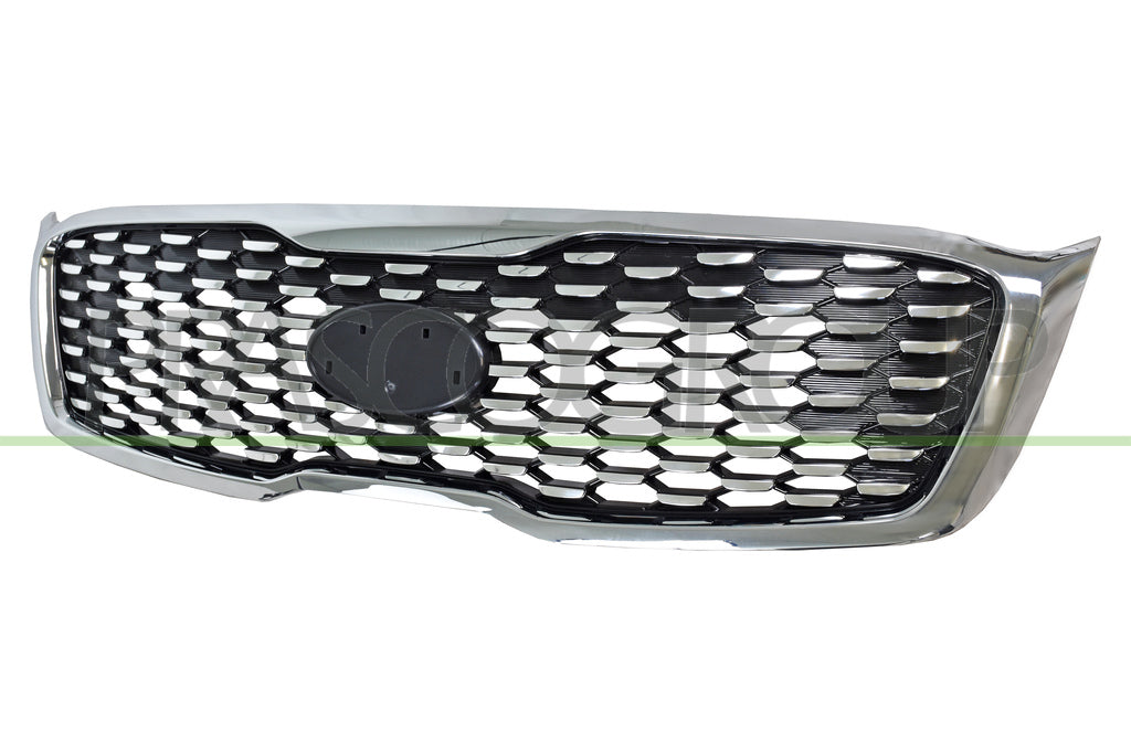 griglia radiatore nera lucida con cornice cromata con inserti cromati kia sorento um 2017 2020 ki8192001