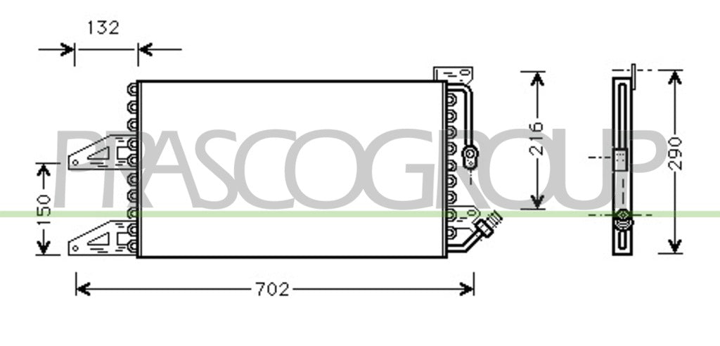 condensatore lancia ypsilon 1996 2003 la001c001