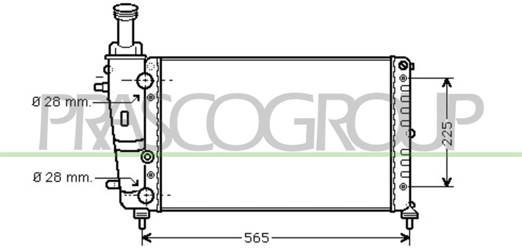 radiatore lancia ypsilon 1996 2003 la001r005