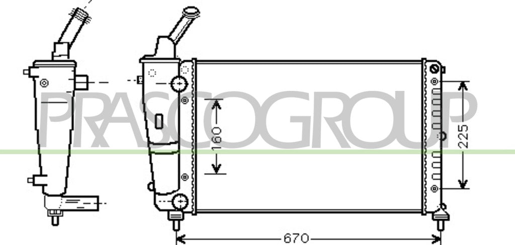 radiatore lancia ypsilon 1996 2003 la001r008