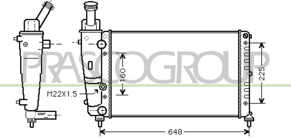 radiatore lancia ypsilon 1996 2003 la001r009