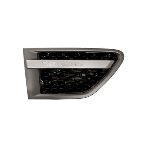 griglia parafango anteriore destro grigio scuro argento nera mod supercharged autobiography mod sport land rover range rover sport l320 2010 2013 lr8021423