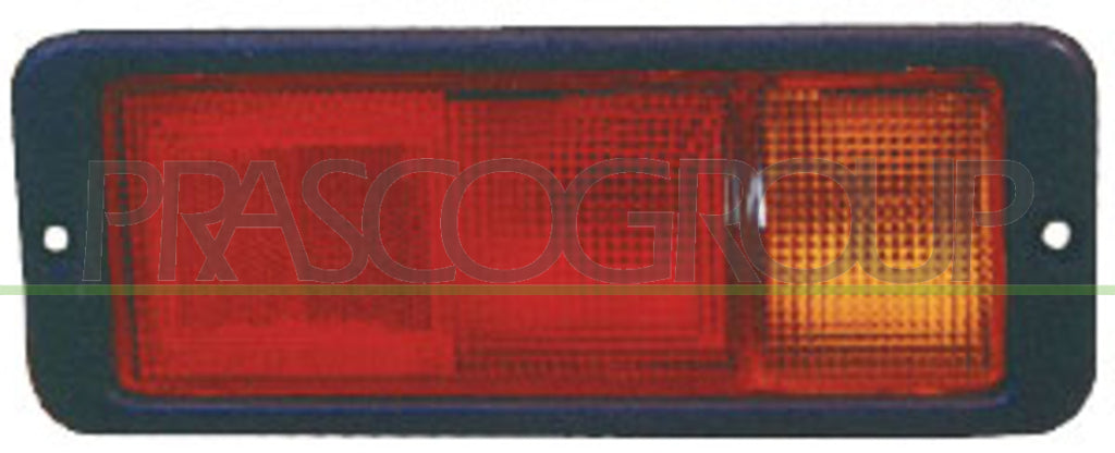 fanale destro arancio rosso paraurti posteriore senza portalampada mitsubishi pajero 1991 1996 mb1554353