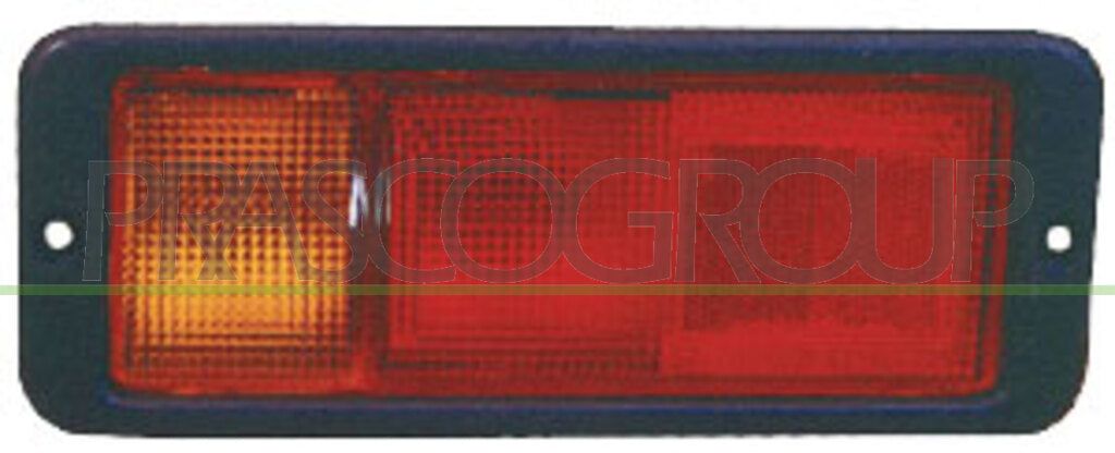 fanale sinistro senza portalampada arancio rosso paraurti posteriore mitsubishi pajero 1991 1996 mb1554354