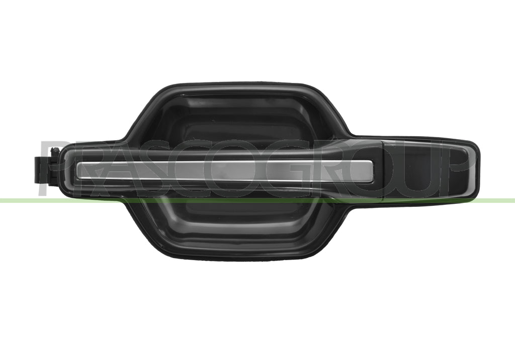 maniglia posteriore sinistra esterna nera con inserto cromato mitsubishi pajero 2001 2002 mb1598114