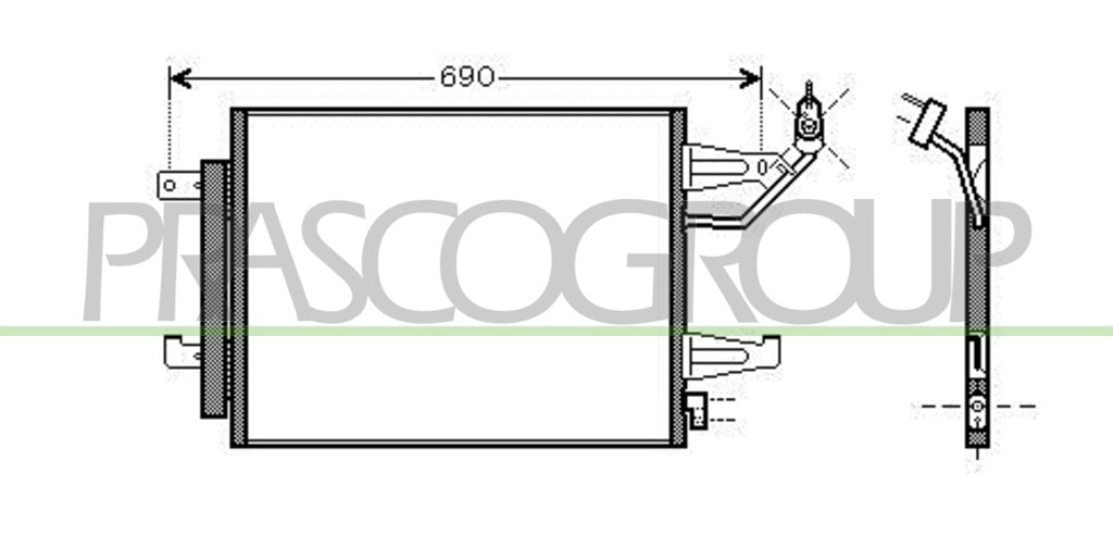 condensatore mitsubishi colt 2004 2008 mb324c002