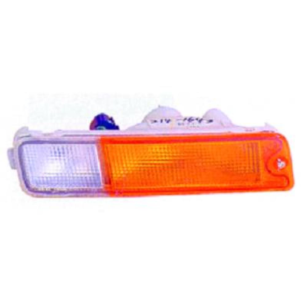 fanale sinistro paraurti anteriore arancio con portalampada mitsubishi l200 strada 1996 2000 mb8154304