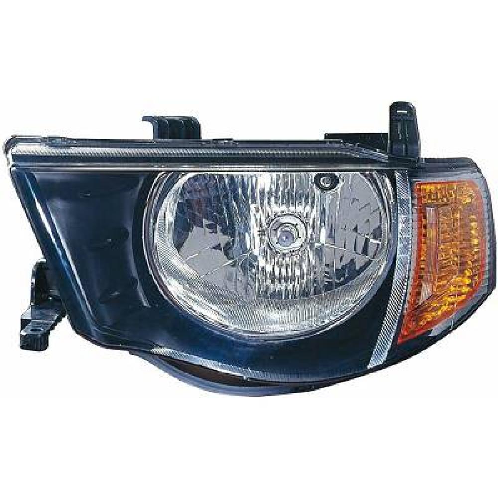 proiettore sinistro h4 manuale fanale arancio cabina doppia mitsubishi l200 strada 2005 2010 mn146195