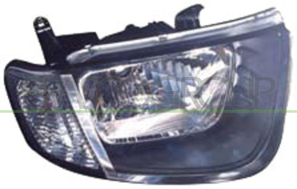 proiettore destro h4 elettrico fanale bianco cabina singola mitsubishi l200 strada 2005 2010 mb8214833