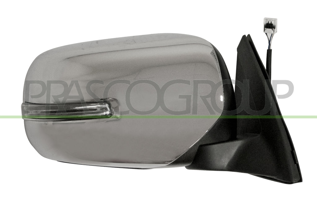 retrovisore destro elettrico nero con fanale convesso con calotta cromata mitsubishi l200 strada 2010 2014 mb8227215