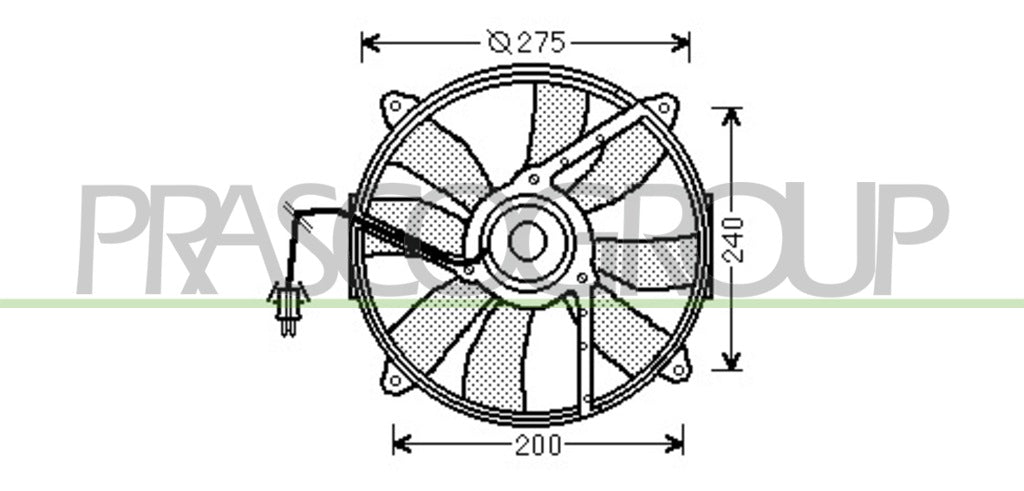 ventola mercedes c class w202 1993 2000 me025f003