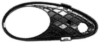 griglia destra paraurti anteriore nera con sede fendi mercedes c class w203 2000 2004 me0272123