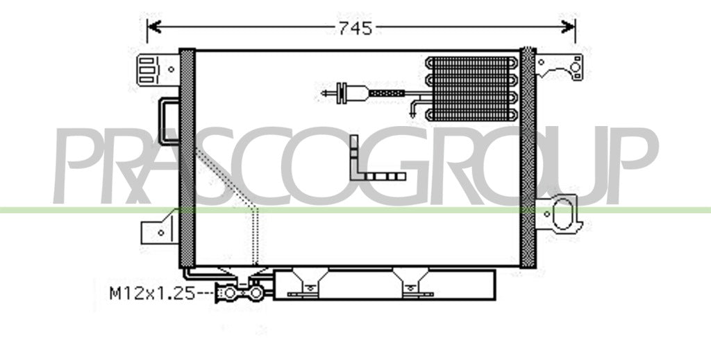 condensatore mercedes c class w203 2004 2007 me028c002