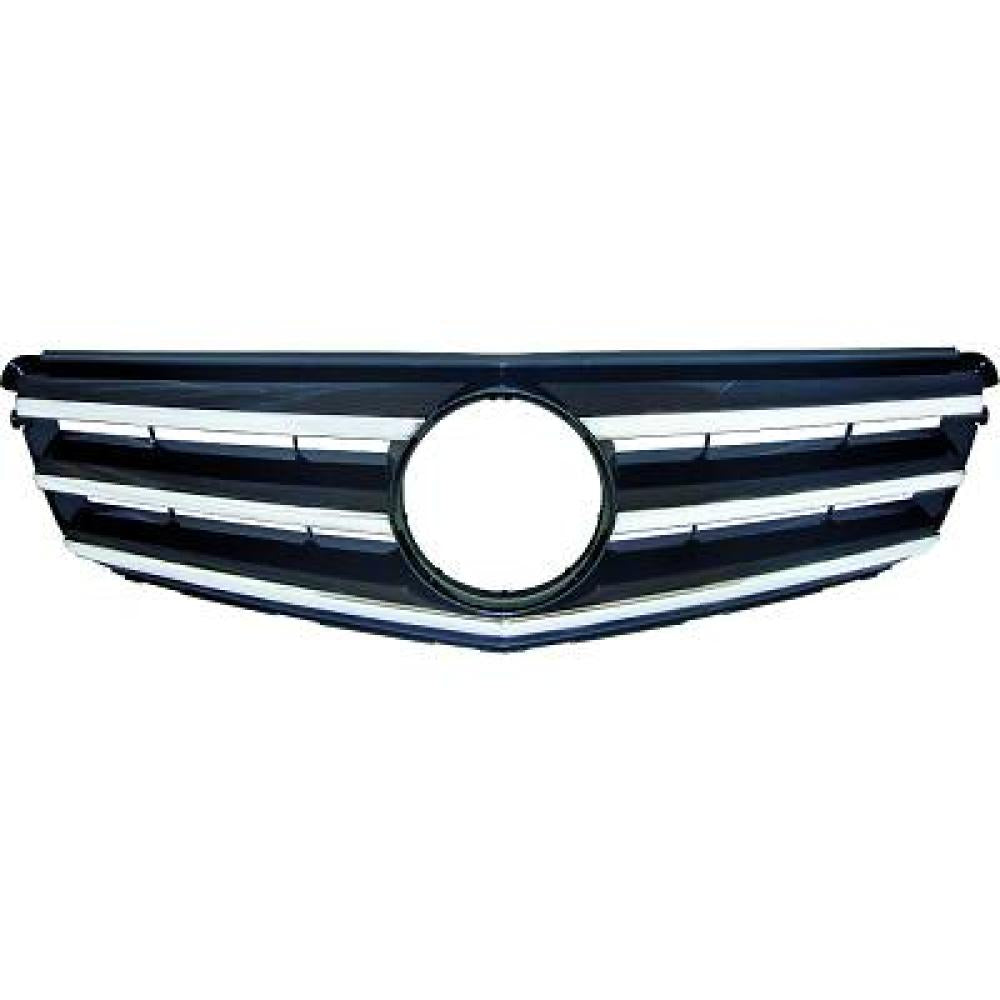 griglia radiatore cromata argento lucido senza porta emblema mercedes c class w204 2011 2013 me0292010