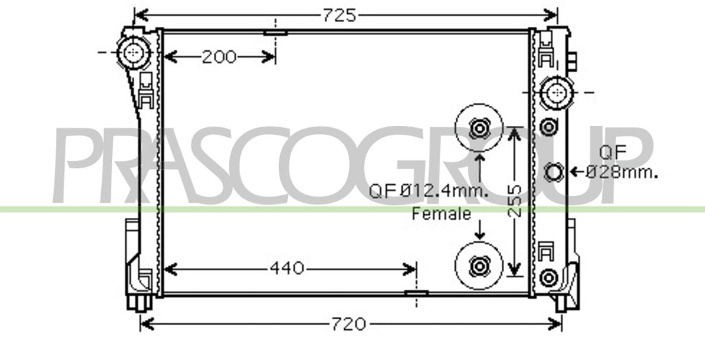 radiatore mercedes c class w204 s204 2007 2010 me029r005