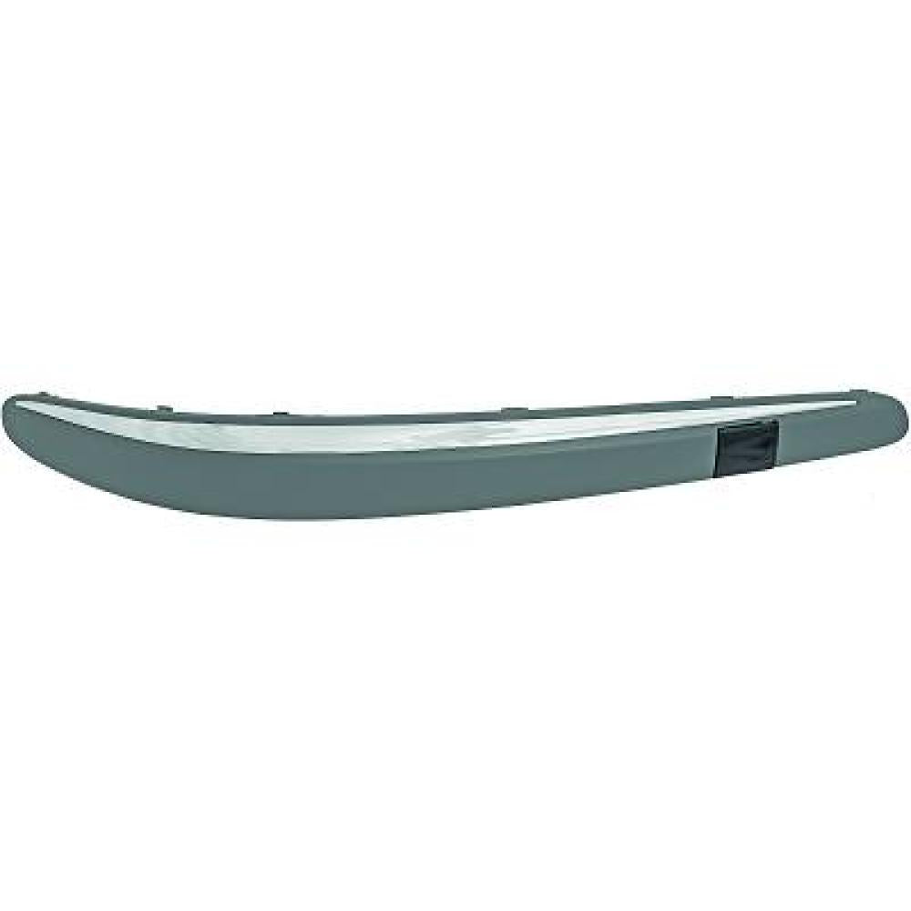 modanatura sinistra paraurti anteriore con primer con profilo senza fori pdc mercedes e class w211 2002 2007 me0391246
