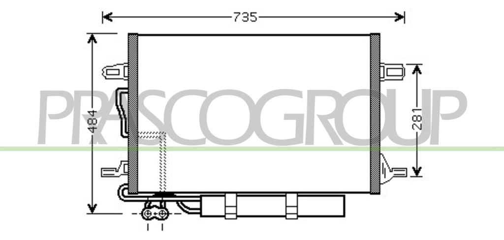 condensatore mercedes e class w211 s211 2002 2007 me039c001