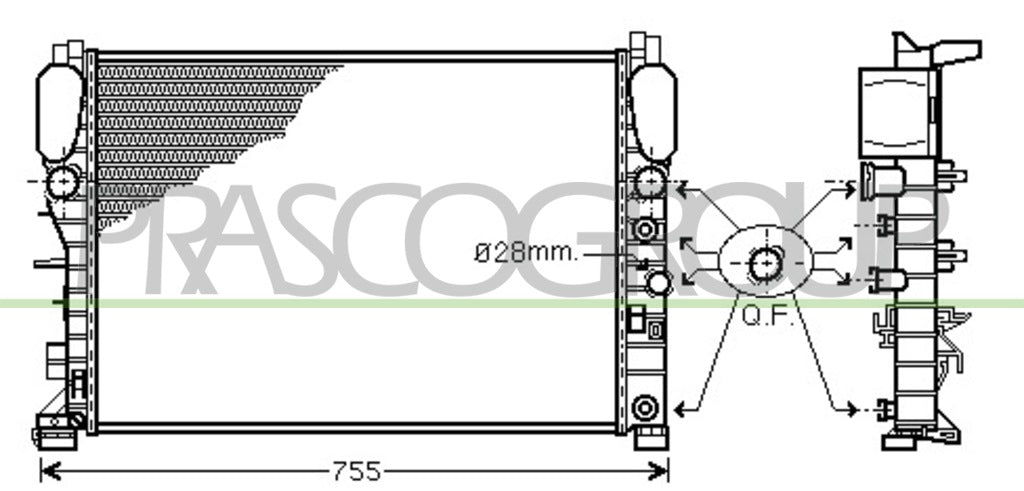 radiatore mercedes e class w211 s211 2002 2007 me039r002