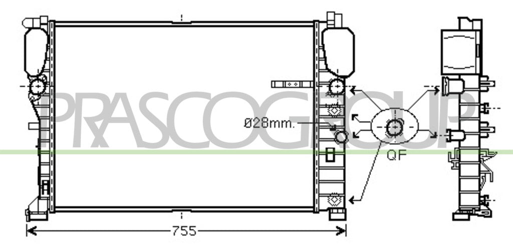 radiatore mercedes e class w211 s211 2002 2007 me039r005