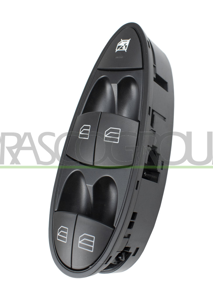 pulsantiera alzacristallo porta anteriore sinistra nera con bordo nero 4 interruttori 3 pins mercedes e class w211 s211 2002 2007 me039ws04