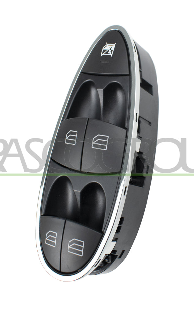 pulsantiera alzacristallo porta anteriore sinistra nera con bordo cromato 4 interruttori 3 pins mercedes e class w211 s211 2002 2007 me039ws14